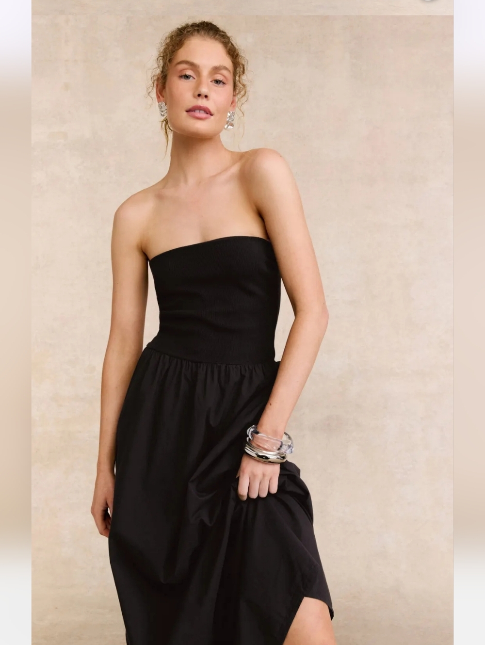 Xirena Finnian Black Strapless Tube Maxi Dress Size XS - Picture 4 of 10